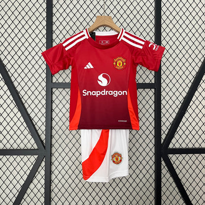 Kit Niños Manchester United 2024/25 Local